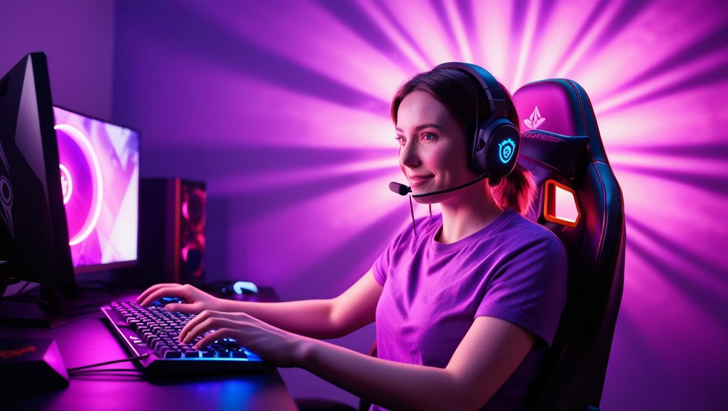 Photo of female gamer